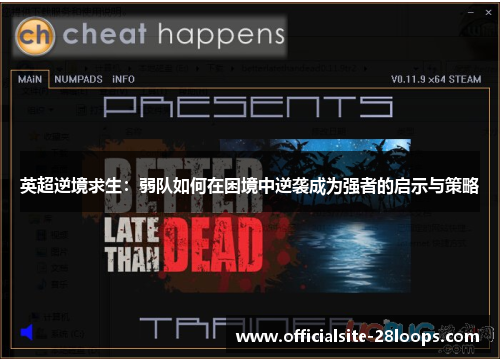 英超逆境求生：弱队如何在困境中逆袭成为强者的启示与策略